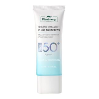Лёгкий солнцезащитный флюид для лица Plantnery Organic Extra Light Fluid Sunscreen SPF 50 PA, 40 мл (Plantnery Organic Extra Light Fluid Sunscreen SPF50 PA 40ml)