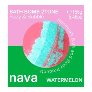 Двухцветная бомбочка для ванны Nava Bathbomb 2Tone Watermelon, 155 г (Nava Bathbomb 2Tone Watermelon 155g)