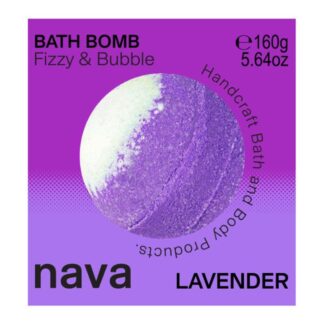 Двухцветная бомбочка для ванны Nava Bathbomb 2Tone Lavender, 160 г (Nava Bathbomb 2Tone Lavender 160g)