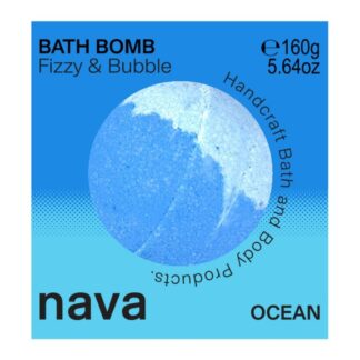 Двухцветная бомбочка для ванны Nava Bathbomb 2Tone Ocean, 160 г (Nava Bathbomb 2Tone Ocean 160g)