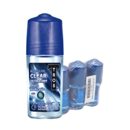 Шариковый дезодорант Tros Clear Ultra Dry, 25 мл, набор 3 шт. (TROS Roll On Clear Ultra Dry 25ml x3)
