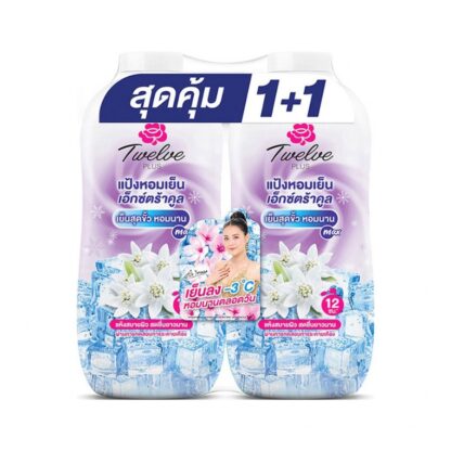 Охлаждающий тальк Twelve Plus Extra Cooling Violet, 270 г, набор 2 шт. (Twelve Plus Extra Cooling Violet Powder 270 g x2)