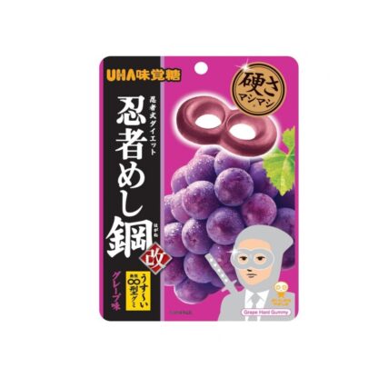 Твёрдый мармелад UHA Ninja Meshi Hagane со вкусом винограда, 45 г (UHA Ninja Meshi Hagane Grape 45g)