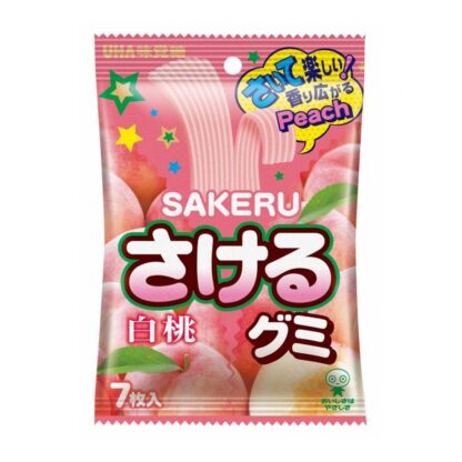 Мармелад UHA Sakeru со вкусом персика, 32,9 г (UHA Sakeru Gummy Peach 32.9g)