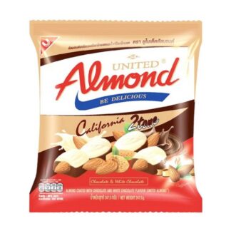 Миндаль в шоколаде United Almond 2 Tone, 247,5 г (UNITED ALMOND 2 Tone Almond Coated With Chocolate And White Chocolate 247.5g)