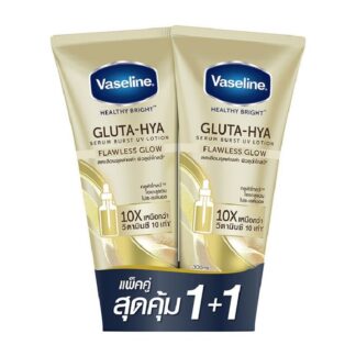 Лосьон для тела Vaseline Gluta-Hya Serum Burst UV Flawless Glow, 300 мл, набор 2 шт. (Vaseline Gluta-Hya Serum Burst UV Lotion Flawless Glow 300 ml x2)