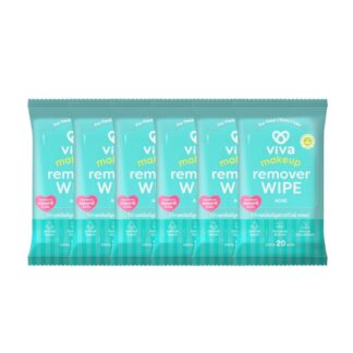 Салфетки для снятия макияжа Viva Acne, 20 шт., набор 6 шт. (VIVA Makeup Remover Wipes Acne 20 sheets x6)