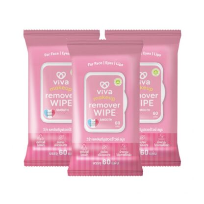 Салфетки для снятия макияжа Viva Smooth, 60 шт., набор 3 шт. (VIVA Makeup Remover Wipes Smooth 60 sheets x3)