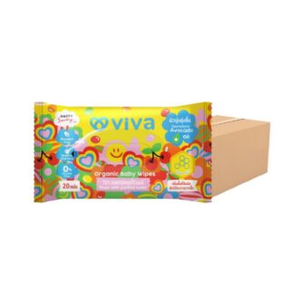 Органические детские влажные салфетки ViVa x Happy Sunday, 20 шт. (VIVA x Happy Sunday Organic Baby Wipes 20 sheets (pack))