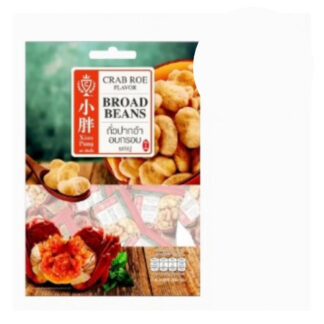 Бобы хрустящие Xiao Pang со вкусом крабовой икры, 298 г (XIAO PANG Broad Beans Crab Roe 298g)