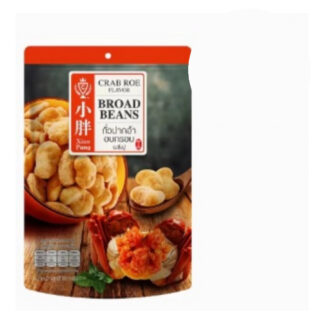 Бобы хрустящие Xiao Pang со вкусом крабовой икры, 90 г (XIAO PANG Broad Beans Crab Roe 90g)