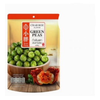 Зелёный горошек хрустящий Xiao Pang со вкусом крабовой икры, 90 г (XIAO PANG Green Peas Crab Roe 90g)