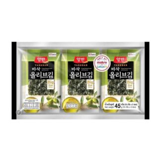 Снек из морских водорослей Yangbun с оливковым маслом, 15 г (YANGBUN Seaweed Olive Oil Flavor 15g)