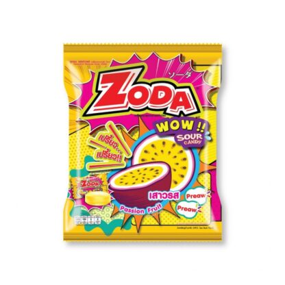 Леденцы Zoda Wow со вкусом маракуйи, 250 г (100 шт.) (Zoda Wow Passion Fruit Candy 250g (100 pcs))